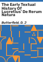 The_early_textual_history_of_Lucretius__De_rerum_natura