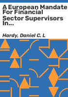 A_European_mandate_for_financial_sector_supervisors_in_the_EU