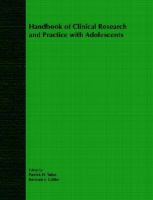 Handbook of clinical research and practice with adolescents