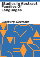 Studies_in_abstract_families_of_languages