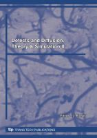 Defects and diffusion, theory and simulation