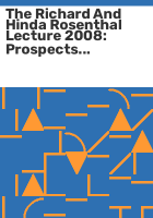 The_Richard_and_Hinda_Rosenthal_lecture_2008