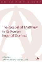 The_Gospel_of_Matthew_in_its_Roman_Imperial_context