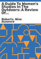 A_guide_to_women_s_studies_in_the_outdoors