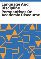 Language_and_discipline_perspectives_on_academic_discourse