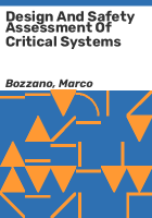 Design_and_safety_assessment_of_critical_systems