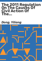 The_2011_regulation_on_the_causes_of_civil_action_of_the_Supreme_People_s_Court_of_the_People_s_Republic_of_China