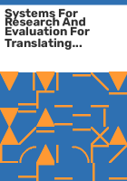 Systems_for_research_and_evaluation_for_translating_genome-based_discoveries_for_health