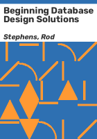 Beginning_database_design_solutions