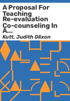 A_proposal_for_teaching_re-evaluation_co-counseling_in_a_community_counseling_agency